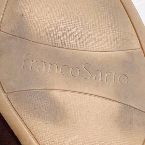 Franco Sarto Ilaria Brown Leather Heeled Booties Boots Women's Size 9.5 - Picture 5 of 11